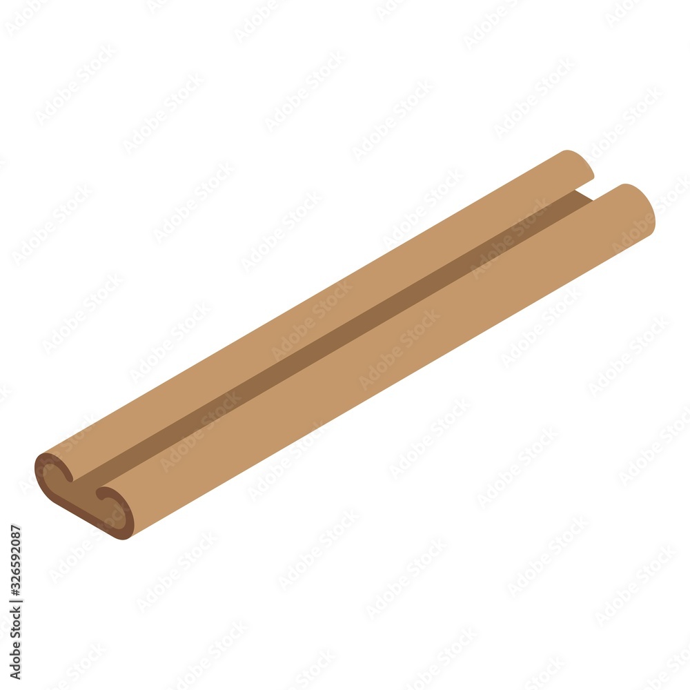 Poster cinnamon stick icon. isometric of cinnamon stick vector icon for web design isolated on white backgr