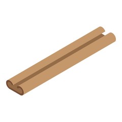 Cinnamon stick icon. Isometric of cinnamon stick vector icon for web design isolated on white background