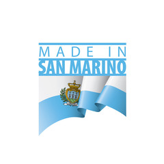 San Marino flag, vector illustration on a white background