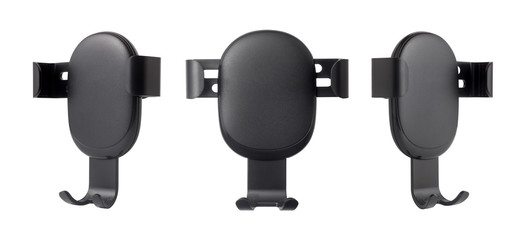 Car holder for mobile phone, Isolated on white background.