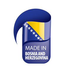 Bosnia and Herzegovina flag, vector illustration on a white background