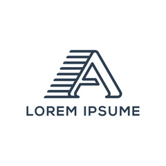 Letter A design template symbol vector illustration