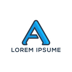 Fototapeta premium Letter A design template symbol vector illustration