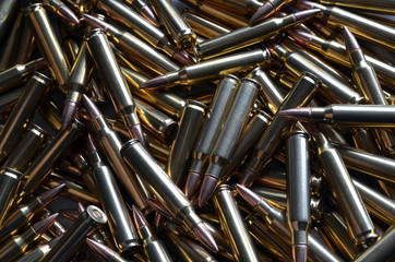 Assault rifle ammo 5.56 NATO for use background