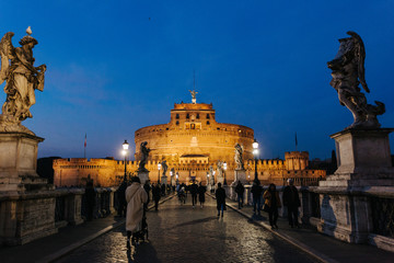 Naklejka na ściany i meble The Sant'Angelo Castle in Rome, Italy