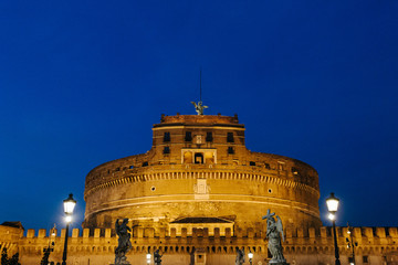 Fototapeta na wymiar The Sant'Angelo Castle in Rome, Italy