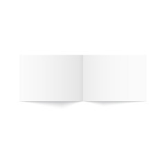 Realistic 3d white blank open book. Vector