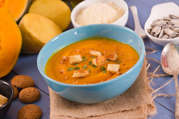 Pumpkin cream soup.