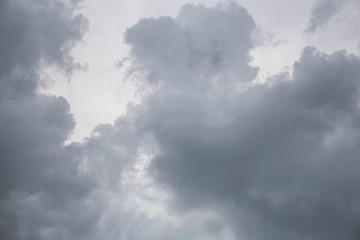Fototapeta na wymiar drak Sky clouds before rain 