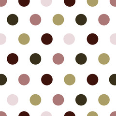 Dots on a white background. Seamless hand-drawn pattern. Can be used for postcards, invitations, advertising, web, textile and other.