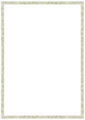 Decorative frame, elegant vector element for design, place for text. Texture of dashes. Brownish border. Template for photo, portrait, album, invitations and greeting cards. A4 sheet proportion