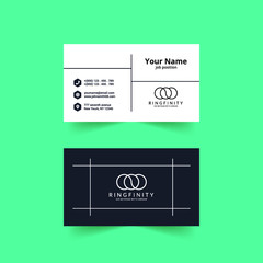 Minimalist modern and simple clean layout business card print template design 
