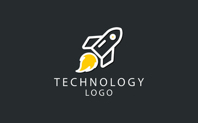 rocket logo icon vector template
