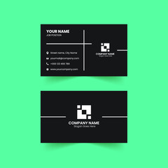 Minimalist modern and simple clean layout business card print template design 