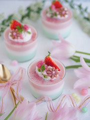 春スイーツ 3色ゼリー