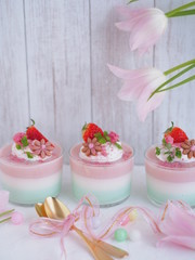 春スイーツ 3色ゼリー