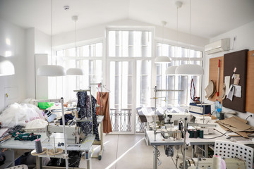 Interior of modern tailor workshop
