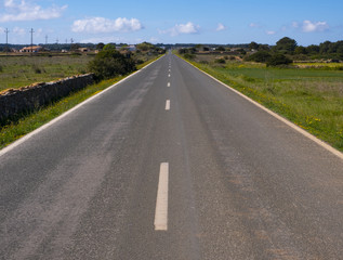Road that is lost in infinity, El Pilar de la Mola, Formentera Island