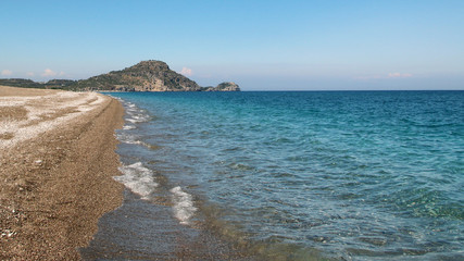Afandou beach,  Mediterranean Sea, Rhodes, Greece