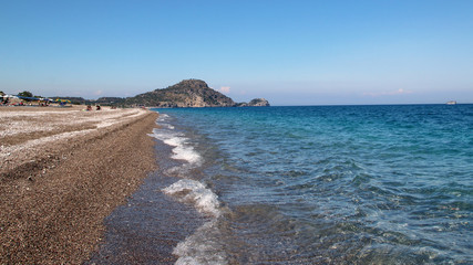 Afandou beach,  Mediterranean Sea, Rhodes, Greece