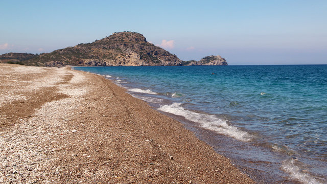 Afandou beach,  Mediterranean Sea, Rhodes, Greece