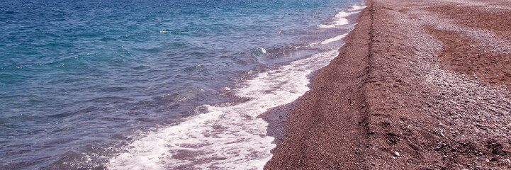 Naklejka na ściany i meble Afandou beach, Mediterranean Sea, Rhodes, Greece
