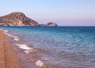Afandou beach,  Mediterranean Sea, Rhodes, Greece