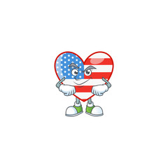 Independence day love mascot icon design style with Smirking face