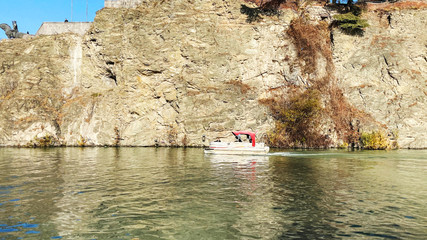 TBILISI, GEORGIA  DECEMBER 14, 2019:  Old Tbilisi architecture, kura river in Tbilisi, Georgia © Victoria Key