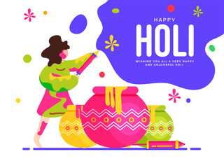 Indian Festival of Colours, Holi Concept.