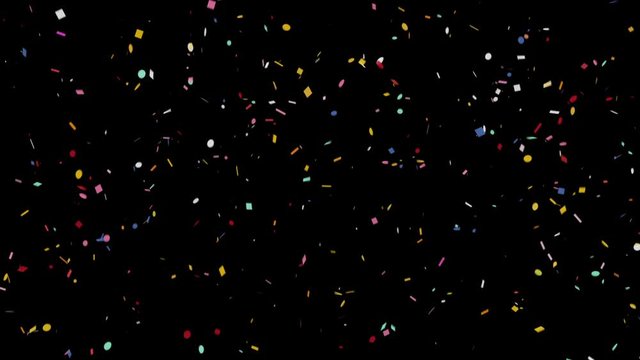 Birthday Celebration Confetti / with Full HD Alpha Matte Channel. Can be used with any kind of Celebration events and Give your Work more alive view.