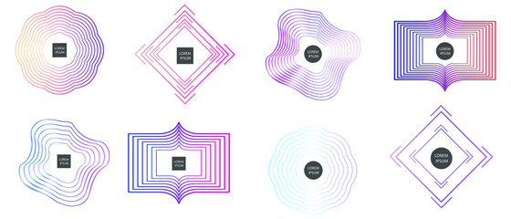 Modern set of abstract banners. Isolated Vector illustration for banners. Template for web design, poster, mobile app