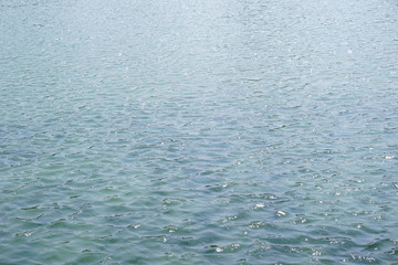 Smooth ocean waves in the summer