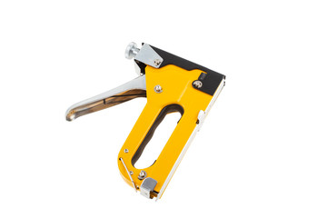 a staple gun isolated white background with path