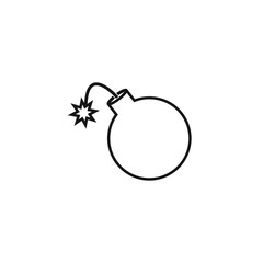Bomb Line Icon. Editable Vector EPS.