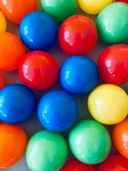 Fototapeta na wymiar colorful balls on blue background