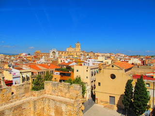 Fototapeta premium View of the Cathedral of Tarragona Catedral de Santa Tecla de Tarragona