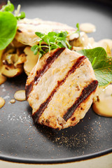 Fish cakes closeup view