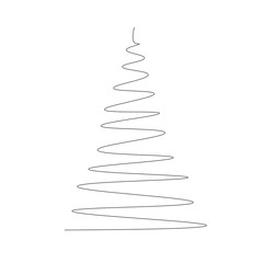 Christmas decoration element tree vector illustration