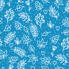 Fototapeta premium Seamless pattern with leaves