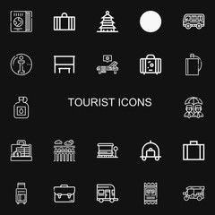 Editable 22 tourist icons for web and mobile