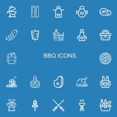 Editable 22 bbq icons for web and mobile