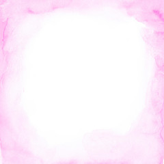 Pink watercolor frame Purple Invitation decor Soft colors card design