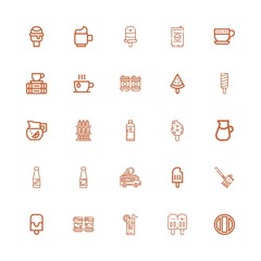 Editable 25 refreshment icons for web and mobile