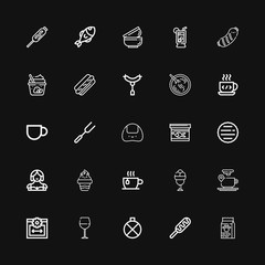 Editable 25 menu icons for web and mobile