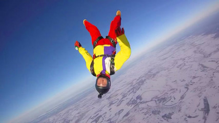 Environment. Skydiver has no fear of flying. Aviation sports for the daring people. Extreme as a way of life.