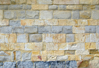 Old wall of the sand stone