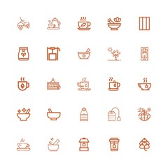 Editable 25 herbal icons for web and mobile