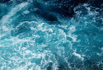 Fototapeta na wymiar sea water with white wave for background