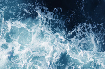  sea water with white wave for background